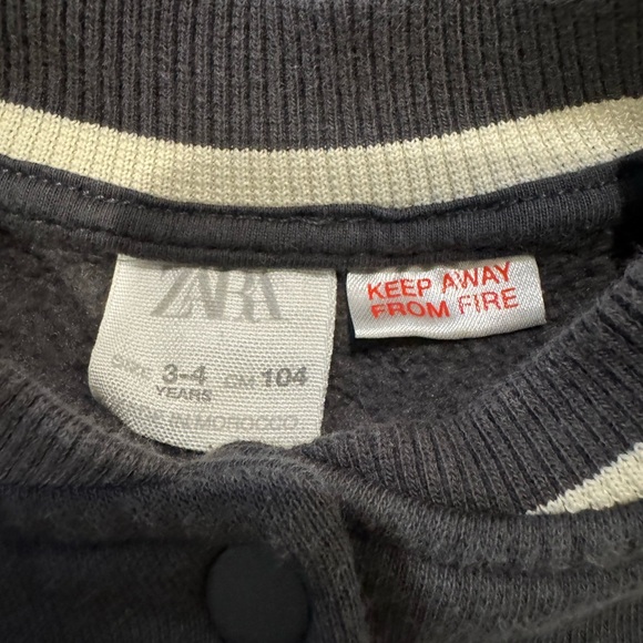 Zara Letterman Jacket sz 3-4t - Picture 3 of 4